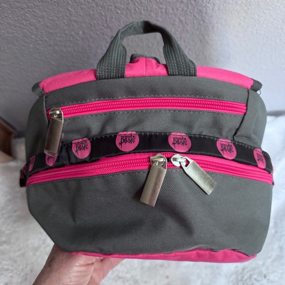 Perfectly Posh~Stylish pink, gray and black backpack~NWOT - Picture 10 of 14